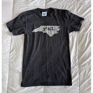 New The Home. T Womens Grey Short Sleeve Shirt Size XS North Carolina Y'all NWOT